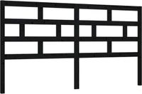 vidaXL Hoofdbord 186x4x100 cm massief grenenhout zwart