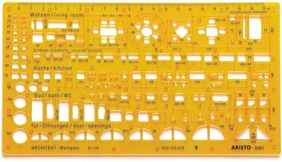 Aristo Combisjabloon architect - schaal 1:100 - AR-5061