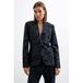Desigual regular fit blazer met print - zwart