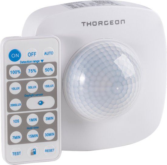 Enzo Thorgeon Remote Controlled Presence Sensor 20m 2000W IP65 White Plastic