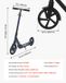 Latios Step pour Enfants - Trottinette Pliable pour Enfants - 2 Roues - Guidon Réglable en Hauteur - Plateforme Antidérapante - Capacité de Charge 100 kg - À Partir de 8 Ans - Noir/Violet