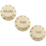Fender Road Worn Stratocaster Knobs Aged White