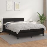 Maison Exclusive - Sommier à lattes de lit avec matelas noir 140x200 cm similicuir
