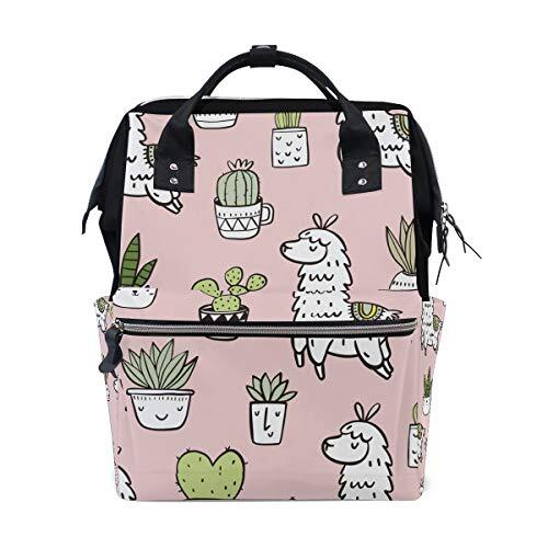 My Daily Alpaca Lama Cactus Reisrugzak Luiertas School Casual Dagrugzak voor Vrouwen Tieners