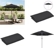 vidaXL Vervangingsdoek voor parasol 300 cm zwart