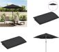 vidaXL Vervangingsdoek voor parasol 300 cm zwart