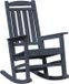 vidaXL Fauteuil à bascule bleu marine HDPE