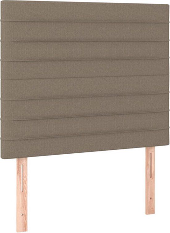 VidaXL Hoofdeind & Voeteind Taupe 80x5x118/128 cm Stof