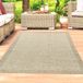 Tapis d'extérieur, tapis de terrasse, tapis de jardin, robuste et durable, avec un bord fini beige, dimensions : 240 x 340 cm
