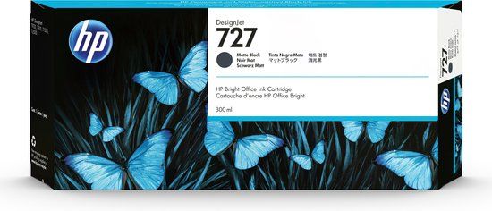 HP 727 DesignJet inktcartridge - Mat Zwart - 300 ml