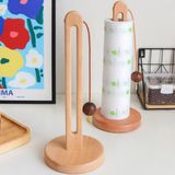 Ibenzoa Houten Keukenrolhouder - Vrijstaand, Hout, Rond, 31 cm Hoog
