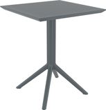 CLP Sky klaptafel - Inklapbare tafel - Rond of vierkant - Tuintafel - Voor binnen en buiten - UV-bestendig - Weerbestendig donkergrijs vierkant