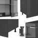 Vicco R-Line Complete keukeneenheid – 300 cm met hoge kast, WB Antraciet Antraciet hoogglans/antraciet