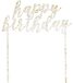 Acryl Taarttopper "Happy Birthday" - Helder met Goudfolievlekken - 1 Stuk
