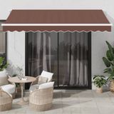 Maison Exclusive - Pare-soleil électrique, 3,5 x 2,5 m, marron, 100% polyester