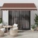 Maison Exclusive - Pare-soleil électrique, 3,5 x 2,5 m, marron, 100% polyester