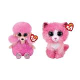 TY - Knuffel - Beanie Boo's - Camilla Poodle & Reagan Cat