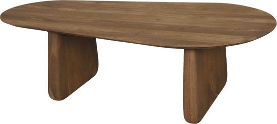 Giga Meubel Salontafel Femke Organisch - Mangohout - Bruin - 120x65x35cm