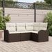 vidaXL - Banc de jardin - Set - 4 - pièces - Marron - poly - rotin
