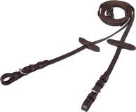 Premiere Anti-slip Teugel m/Stops 16mm Bruin Leer Pony