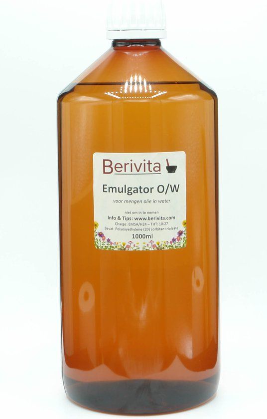 Emulgator Liter - 1000ml - Olie met Water Mengen - Parfumvrij