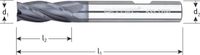 Rotec VHM Vingerfrees, 'Silver-Line', Lang, TiAlN, Ø3