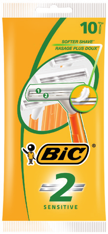 BIC Sensitive 2 - 10 stuks - Oranje