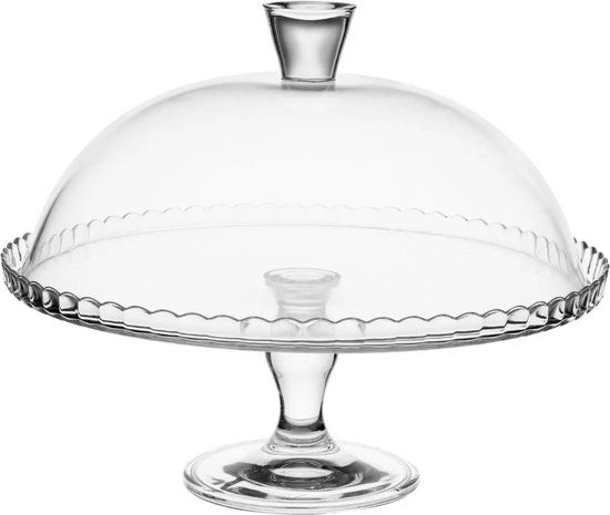 Pasabahce Plateau - Met Stolp - Glas - 32 cm