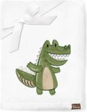 Be Mammy Babydeken - Dekbed - Kinderdeken - Wiegdeken - Dekentje Baby - 76 x 102 cm - Wit - krokodil
