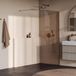 Brauer Oblivion - Inloopdouche - Brons Glas - 120 x 200 cm - incl. Glascoating - PVD Koper Geborsteld