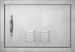 VEVOR Porte d'accès pour grill, 508 x 356 mm, porte de cuisine extérieure simple, porte encastrable en acier inoxydable, porte murale verticale avec poignée et aérations, pour îlot de grill, station de grill, armoire extérieure