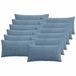 vidaXL - Kussensloop - 12 stuks - ALMELO - Blauw - 40 x 80 cm - corduroy