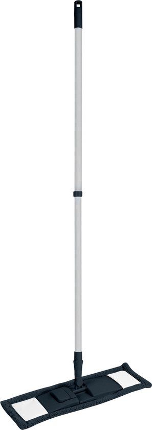 Urban Living Vloerwisser microvezel - met steel - verstelbaar - vloertrekker - donkerblauw