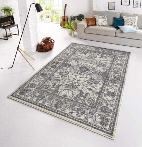Zala Living Vintage tapijt Glorious - 140x200 cm - Grijs & Wit