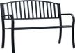 vidaXL Tuinbank 125 cm staal zwart