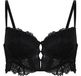 Hunkemöller Dames Lingerie Voorgevormde longline beugel bh Posie - Zwart - maat D70