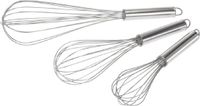 Merkloos Garde/klopper set - 3-delig - Zilver - RVS