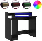 vidaXL Bureau Zwart Eiken 97 x 45 x 90 cm