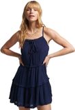 Superdry Vintage Broderie Cami Jurk Blauw M Vrouw