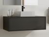 Merkloos Antracietgrijs hangend badkamermeubel met enkele wastafel - 94 cm - Merkloos