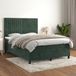 Maison Exclusive - Sommier à lattes de lit et matelas vert foncé 140x190cm velours