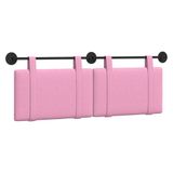 vidaXL Hangend hoofdbord Roze Stof