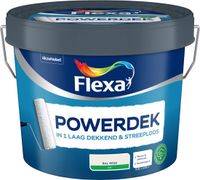 FLEXA Powerdek latex RAL 9010 gebroken wit mat 2.5 liter