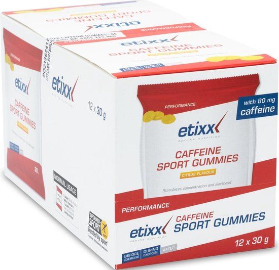 Etixx Caffeine Sport Gummies Citrus - 12 x 30g