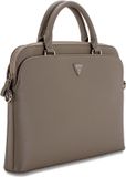 Guess PU Grained Triangle Logo Laptoptas voor 15 en 16 inch - Bruin