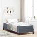 Maison Exclusive - Lit boxspring avec matelas, gris foncé, 80 x 220 cm, rembourré