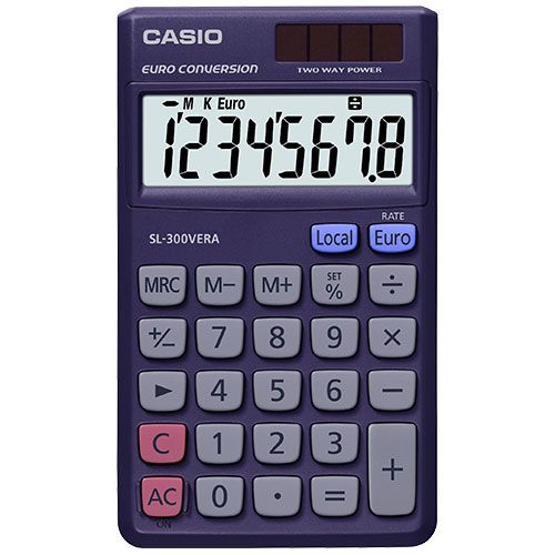 Casio SL-300VERA Zakrekenmachine Violet