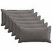 vidaXL - Kussensloop - 6 st - HOUTEN - Donkergrijs - 40 x 70 cm - corduroy