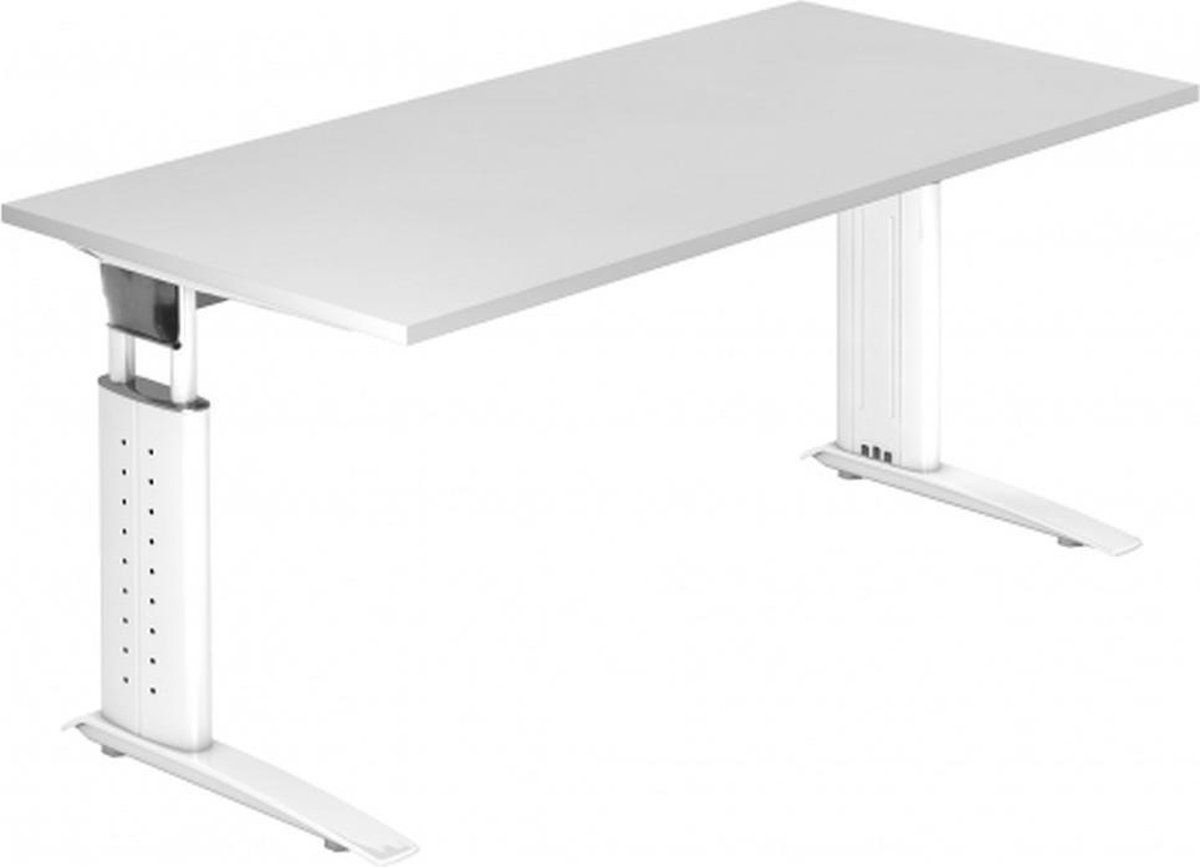 hjh OFFICE PRO Bureau Unda 16 W - In Hoogte Verstelbaar - Wit