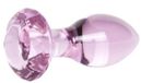 S Pleasures Crystal - Luna Glazen Buttplug met Diamant